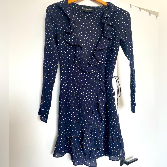 Realisation Par Alexandra Navy Star mini dress, size XS - Picture 3 of 7